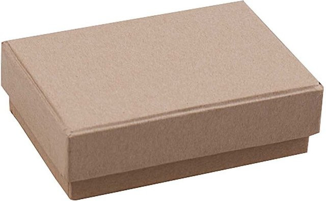 Rico Design Rechteckbox in Natur Beige und Braun, B/T/H: 14 x 9 x 4 cm - Bild 1