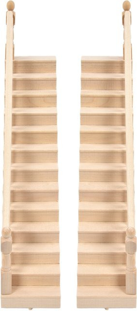 TOPINCN Puppenhaus-Treppe, Miniatur-Treppe im Maßstab 1:12, Holz, Zubehör - Bild 1