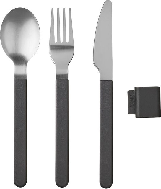Mepal Besteck-Set Silueta aus Edelstahl in Schwarz, Weiß oder Silber mit Gabel, Löffel und Tafelmesser - Bild 2