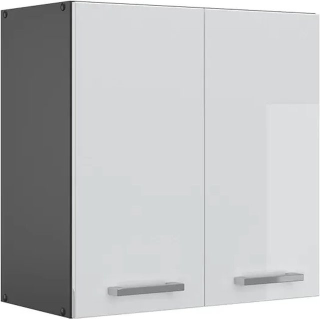 Vicco Hängeschrank R-Line Küchenschrank Weiß Hochglanz Anthrazit Breite: 60 cm, Höhe: 31 cm, Tiefe: 60 cm - Bild 1
