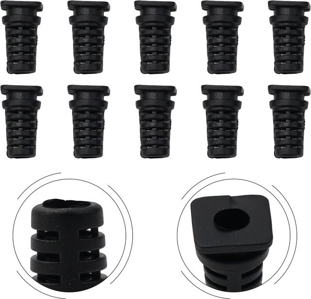 10er Set Kabelverschraubung Stecker Kit mit Gummi Zugentlastung für 3,5mm Jack in Schwarz und Weiß - Bild 1