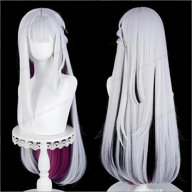 HSR Nihilux Cosplay-Perücke, Damen, weiß, 70 cm - Bild 1