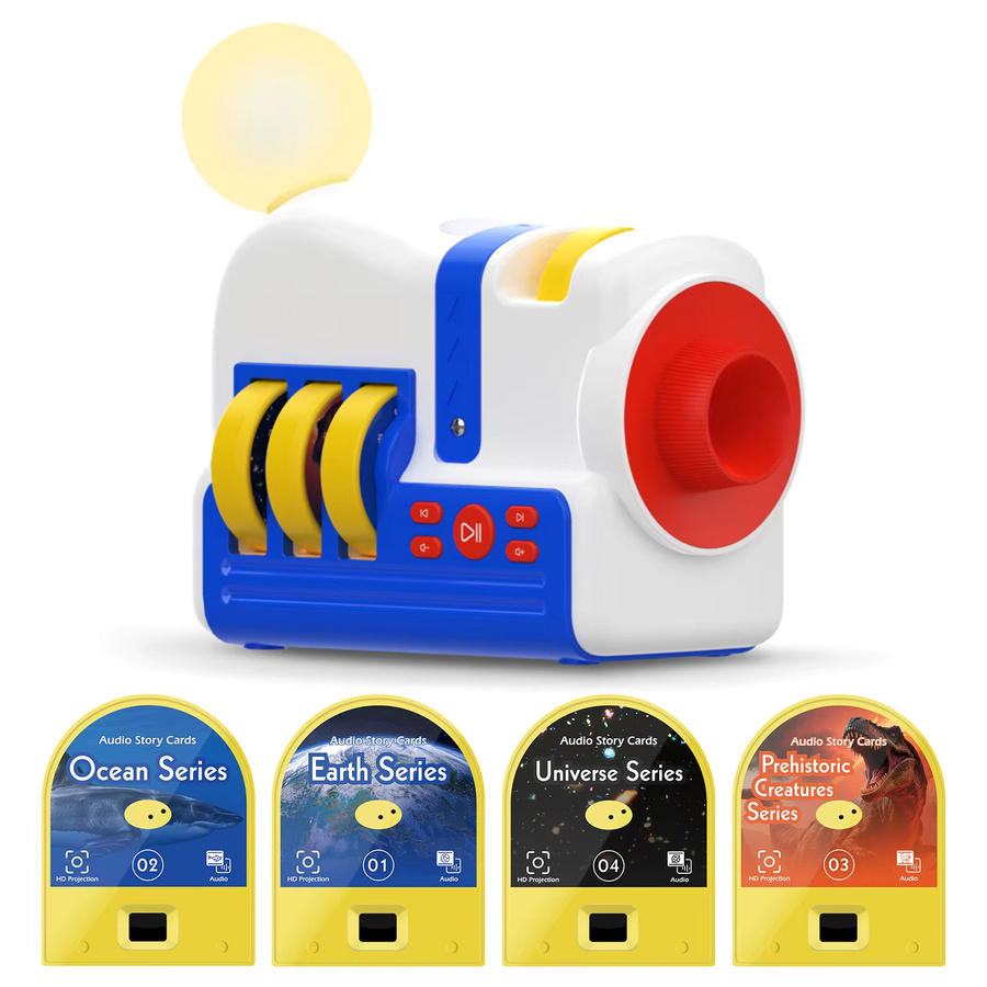 AUSYLE Story-Projektionsmaschine mit Nachtlicht und 4 Audio-Story-Karten in Bunt für Kinder ab 3 Jahren - Bild 6