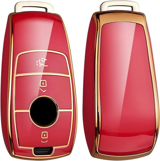 Mercedes Benz Schlüsseletui aus weichem TPU in Pink für E-Klasse, S-Klasse, A-Klasse, C-Klasse und G-Klasse von PEOPLE3L - Bild 1