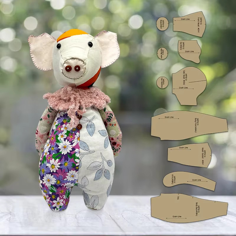 YOMDID 10 Stück Schwein Form Bastelschablonen für DIY Quilten und Handarbeit aus Papier - Bild 3