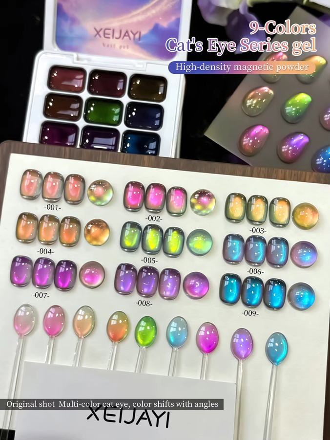 XEIJAYI Gel-Nagellack Katzenauge-Muster, Schimmernd, Unisex - Bild 5
