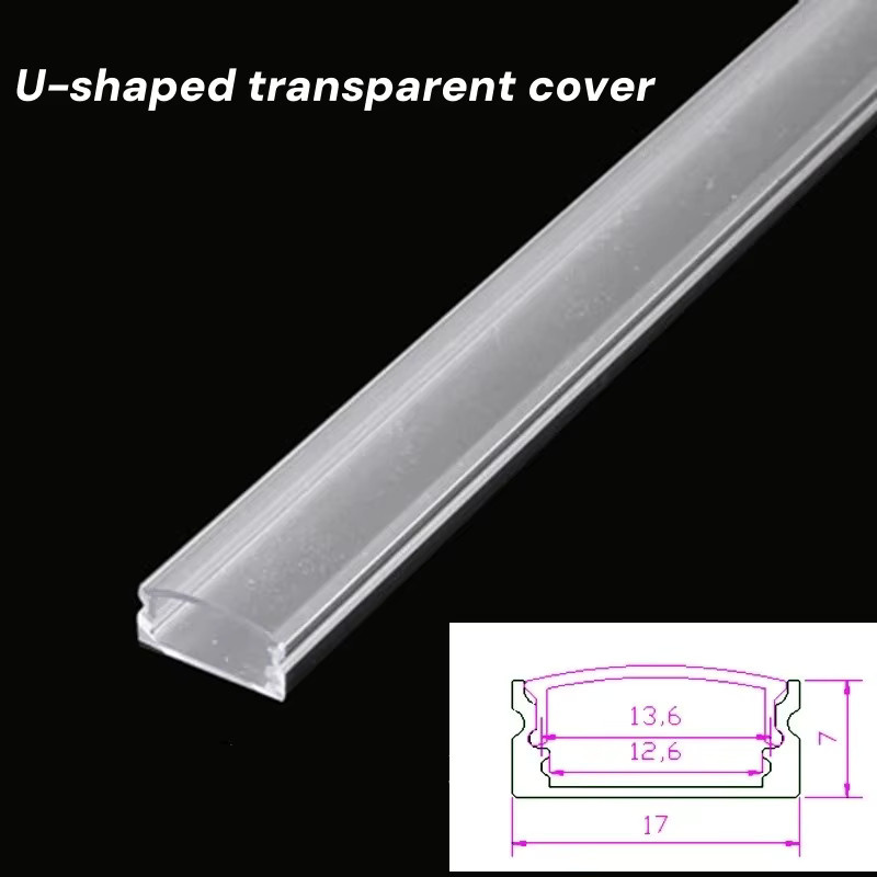 Ksdligh U-Profil Aluminium-Profilkanal für LED-Streifen zur linearen Lichtabdeckung - Bild 2