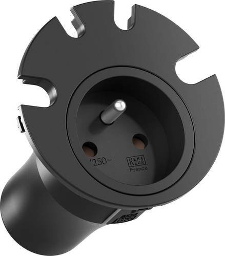 Bachmann 938.002 1fach Einbau-Steckdose versenkbar IP20 Schwarz - Bild 1