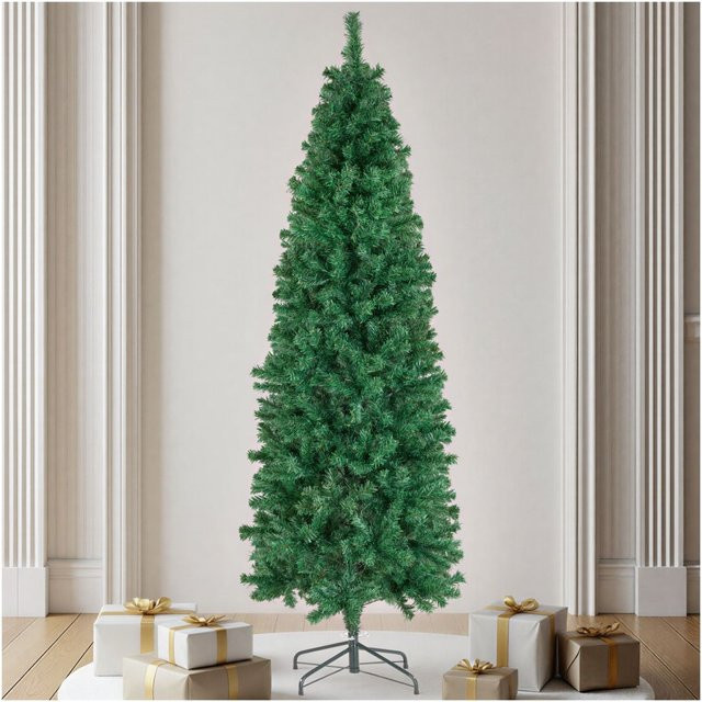 tectake Comet künstlicher Weihnachtsbaum in Grün mit dichten Nadeln, H x B x T: 180 x 70 x 70 cm - Bild 1