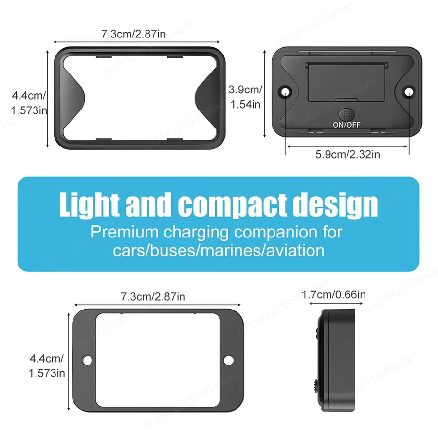 4-Port 12V USB-Ladegerät mit Schnellaufladung 78W, Dual 36W PD und Dual 18W QC3.0, Wandmontage-Panel in Schwarz für Marine, Auto, Bus, LKW und Boot - Bild 5
