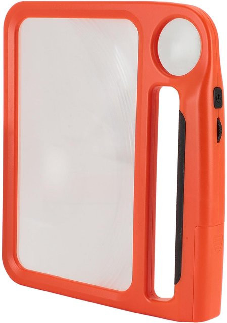Koogeelife Handlupe, 5x 10x, LED, 3 Beleuchtungsmodi, orange - Bild 1