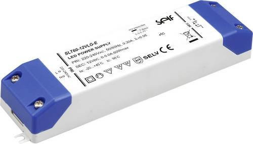 Self Electronics SLT60-24VLG-E LED-Treiber Konstantspannung 60W 24.0 V/DC in Weiß - Bild 1