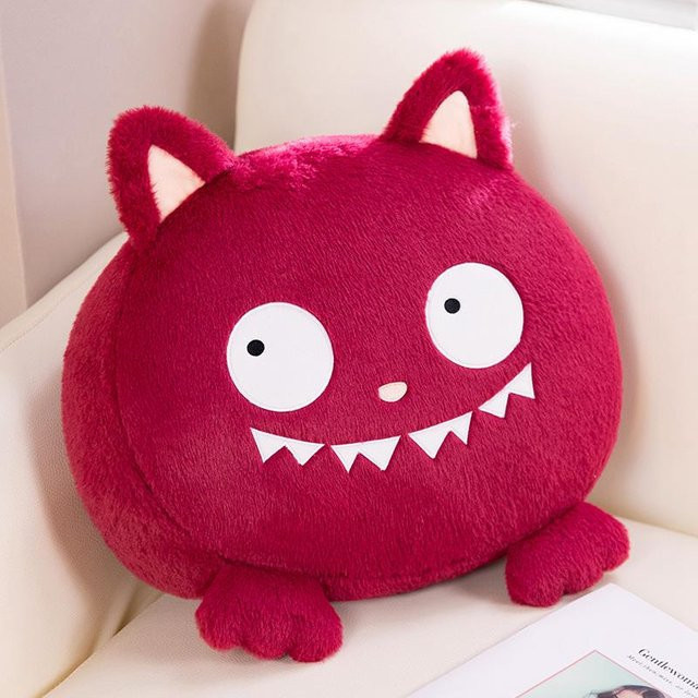 Yiran toy Emote Katze Plüschtier, Rosa, 40cm x 42cm - Bild 1