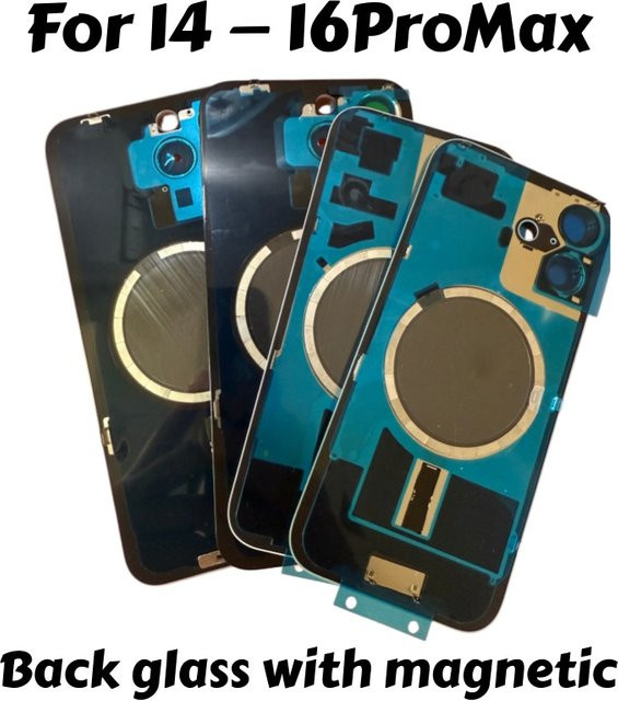 Ersatz Rückglas mit Magnet für Apple iPhone 15, iPhone 16 Pro Max und iPhone 14 in Einfarbig - Bild 1