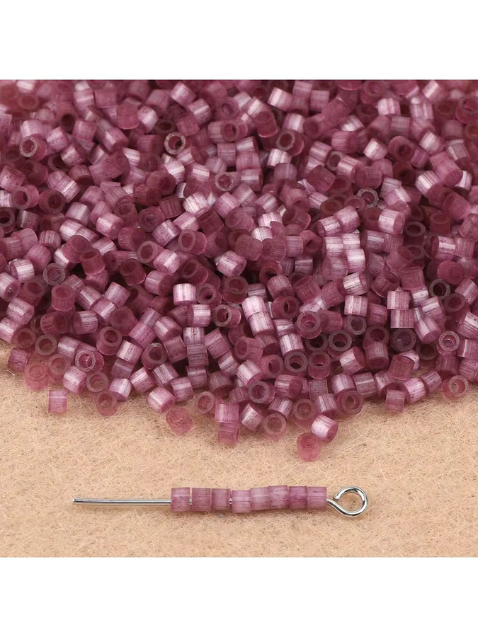 NASSBORO Glasperlen, dunkelviolette Opal-Katzenaugen-Perlen, 2 mm - Bild 4