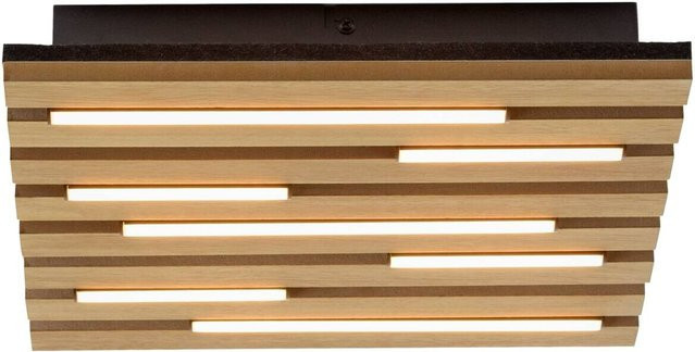 Just Light Deckenleuchte in Eiche-Nachbildung mit modernem Design, B/T/H: 30 x 30 x 5 cm - Bild 1
