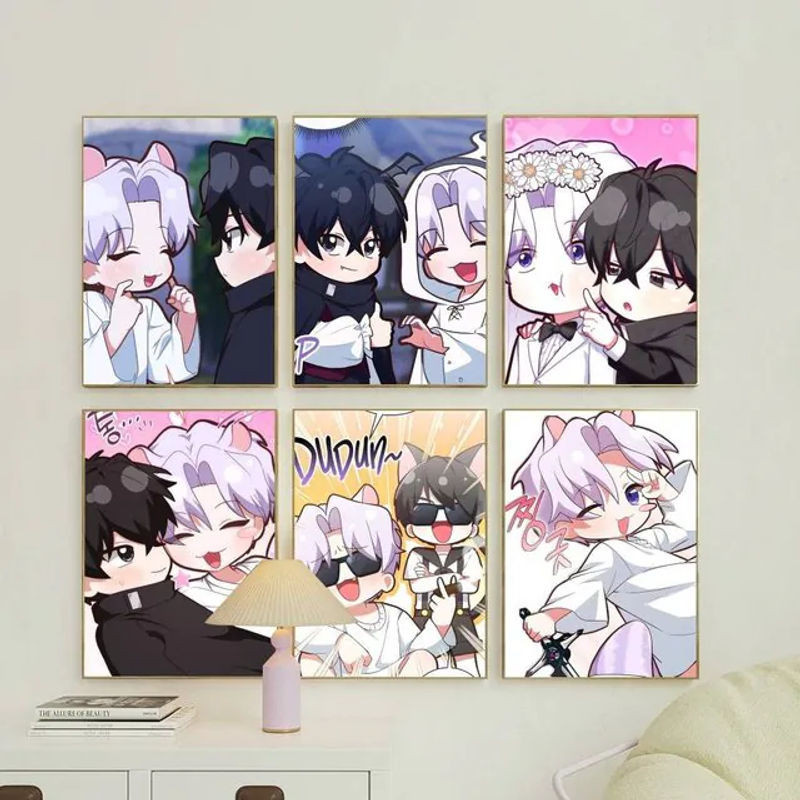 Moetch Anime BLV-Virtual Strangers Poster Aufkleber, wasserfester Wandkunstdruck für Wohnzimmer und Schlafzimmer, mehrfarbig - Bild 1