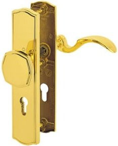HOPPE WET-Schutz-Wechselgarnitur Langschild mit Profilzylinder, Meran M57/371A/370/112SH DR, F77-R, Messing in Silber oder Gold - Bild 1