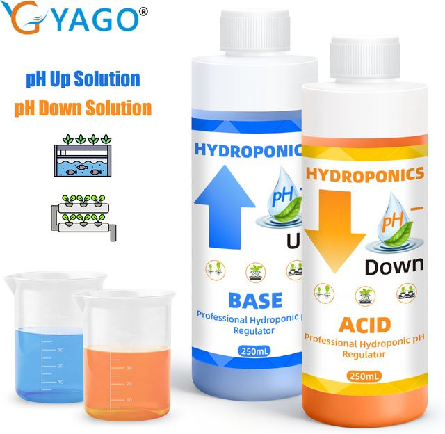 RCYAGO pH-Down-Up-Lösung zur pH-Steuerung für Hydrokulturen und Pflanzenwachstum, Mehrfarbig - Bild 1