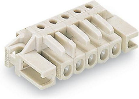 WAGO Buchsengehäuse-Platine 722 in Beige, 50 Stück, Rastermaß: 5 mm, Artikelnummer: 722-238/047-000 - Bild 1