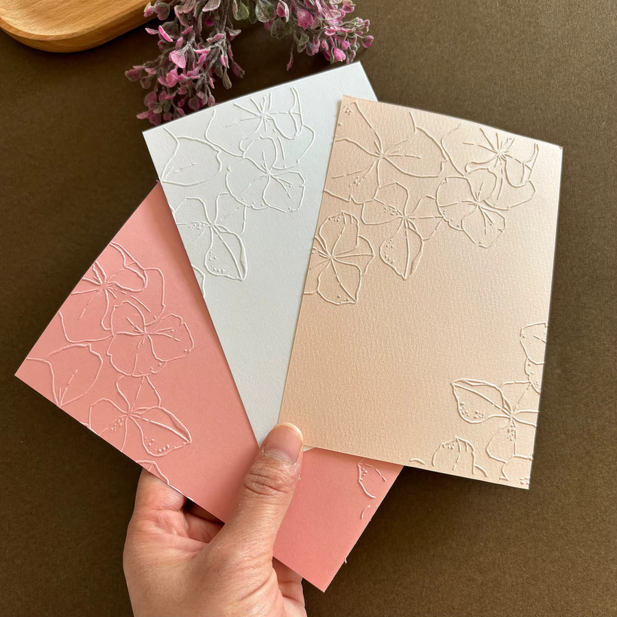 Transparente Kunststoff-Vorlage mit gepressten Lotusblüten für Scrapbooking und Kartenherstellung, 1er-Pack - Bild 2