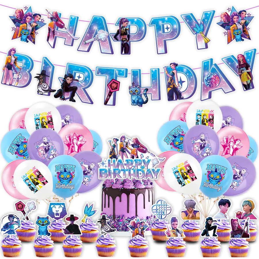Hasbro Geburtstagsparty-Dekorationsset mit Cartoon-Anime-Banner, Ballons und Tortenaufsatz in Mehrfarbig - Bild 2