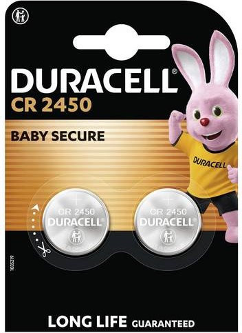 Duracell CR2450 Lithium-Knopfzelle 3V, 2 Stück, 620 mAh, Silber - Bild 1