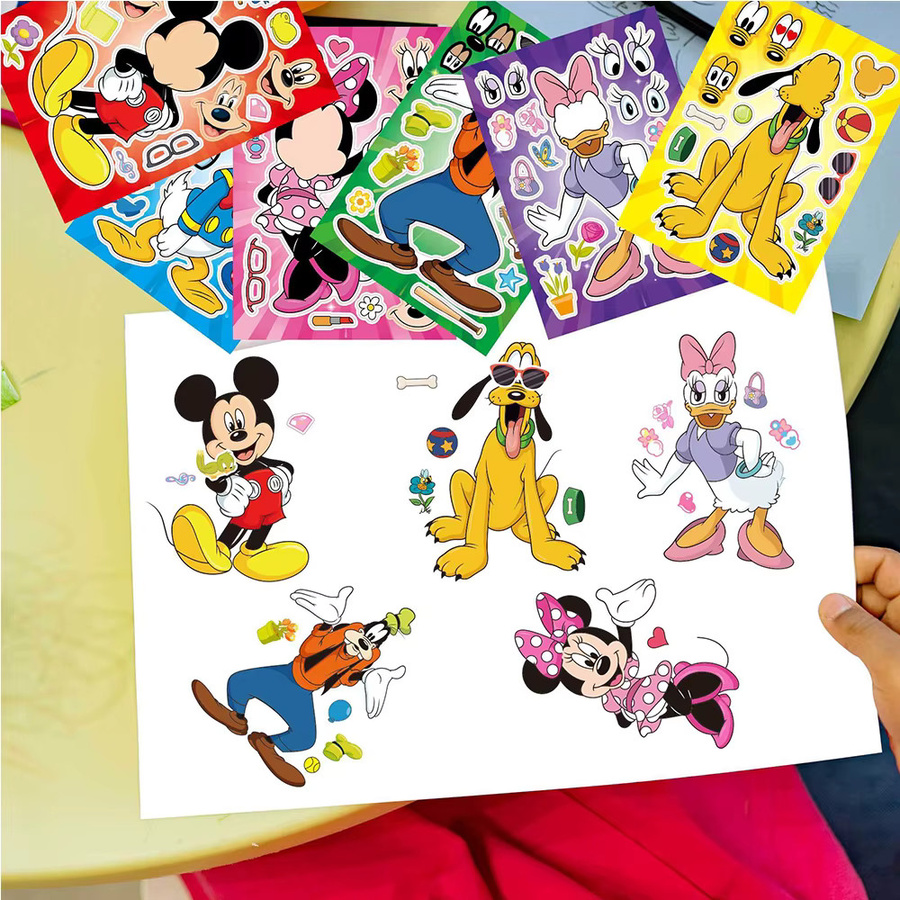 Disney Mickey Mouse Make-a-Face-Puzzle-Aufkleber, 6/12 Blatt - Bild 3