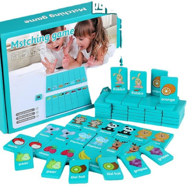 Kidsly Memory Solitaire Matching Mahjong, Holz, ab 3 Jahre - Bild 1