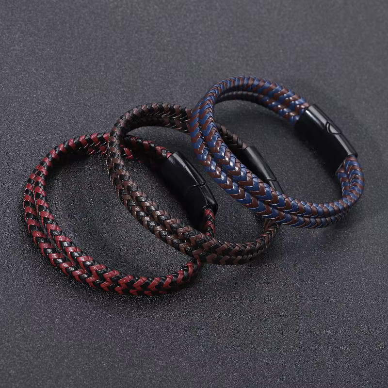 farsighted star Armband, Leder, Schwarz, Herren - Bild 1