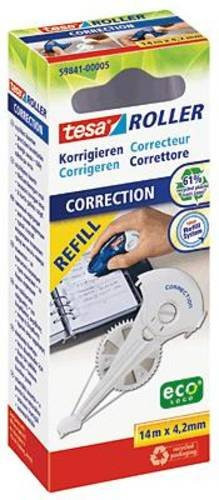 TESA Nachfüllkassette für Korrekturroller in Weiß mit 14 m Laufleistung und 4,2 mm Breite - Bild 1