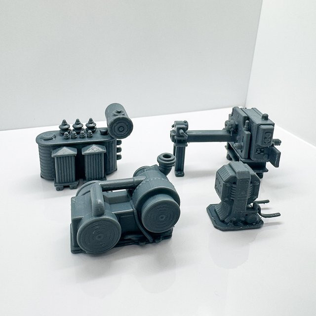 Miniaturszene, 1:220 (Spur Z), Kunststoff, Grau - Bild 1