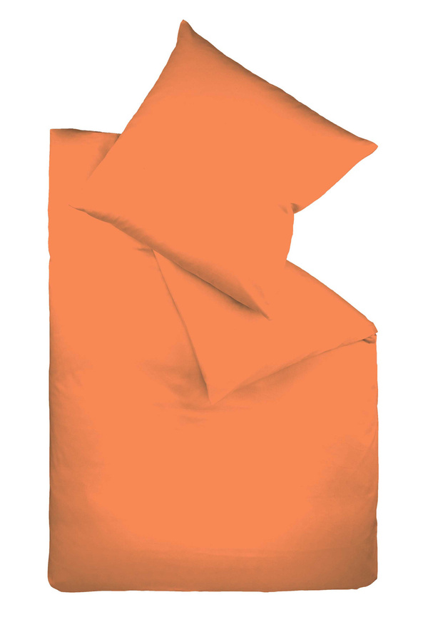 Fleuresse Bettwäsche aus Mako-Satin in Orange mit Reißverschluss, B/H: 135 x 200 cm - Bild 1