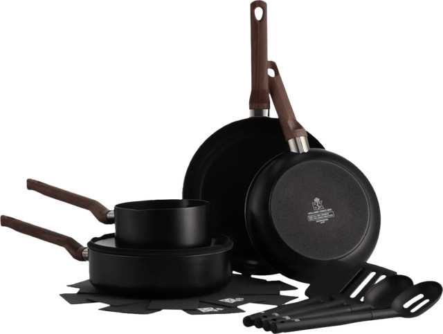 BK Simply Ceramic Pfannen- und Topfset 11-teilig in Schwarz - Bild 1