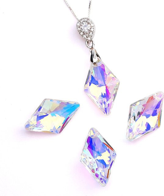 SMI Fine Anhänger Kristall, Raute, 15x23mm, Unisex - Bild 1