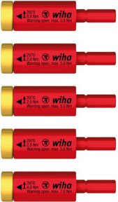 Wiha Drehmoment Set easyTorque Adapter electric für slimBits und slimVario Halter, 5-teilig - Bild 1