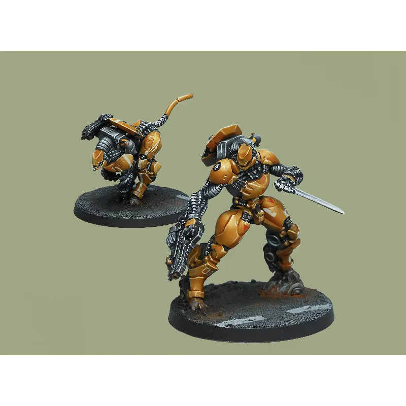 EVANOVM Resin Combat Team 2, Modellbausatz aus Druckgussharz, unbemalt, inklusive Basis - Bild 2