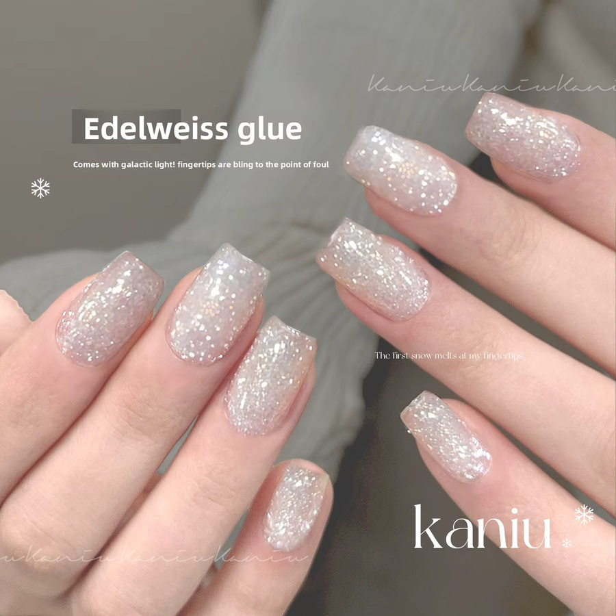 Kaniu Gel Nagellack Schneeflocken, 12 ml, schimmernd - Bild 2