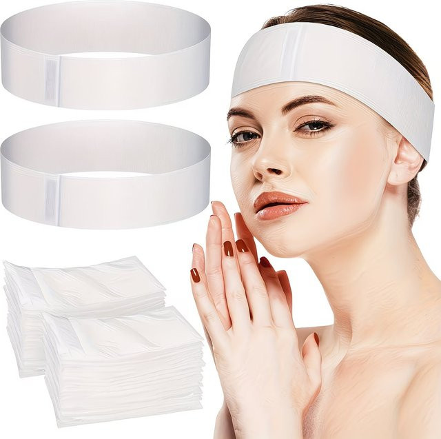 YOCITY Einweg-Spa-Stirnbänder, 10 Stück, Vlies, Unisex - Bild 1