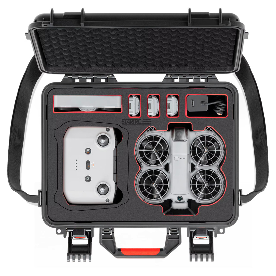 DJI Neo 2 Koffer, wasserdichter Hartschalen-Tragekoffer in Schwarz für DJI Neo 2 Fly More Combo und RC-N/RC2 Controller - Bild 6