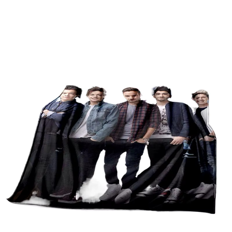 MINISO Flanelldecke 3D One Direction Motiv, weiche Überwurfdecke in Multicolour, B/T: 150 x 120 cm - Bild 2