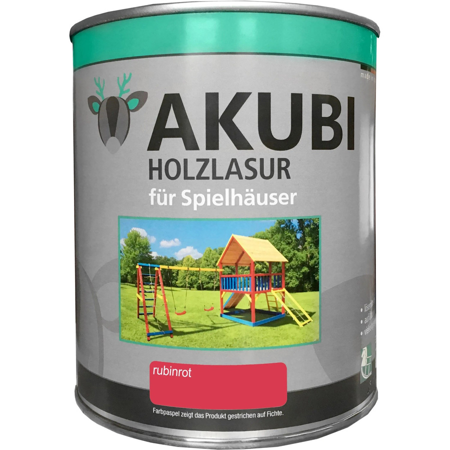 Karibu Holzlasur für Spielhäuser Rubinrot 750 ml - Bild 2