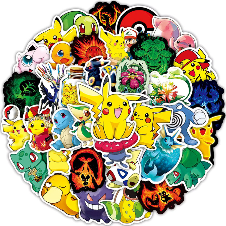 TAKARA TOMY Pokémon Sticker-Set, Pikachu Squirtle, 10-teiliges Set - Bild 2