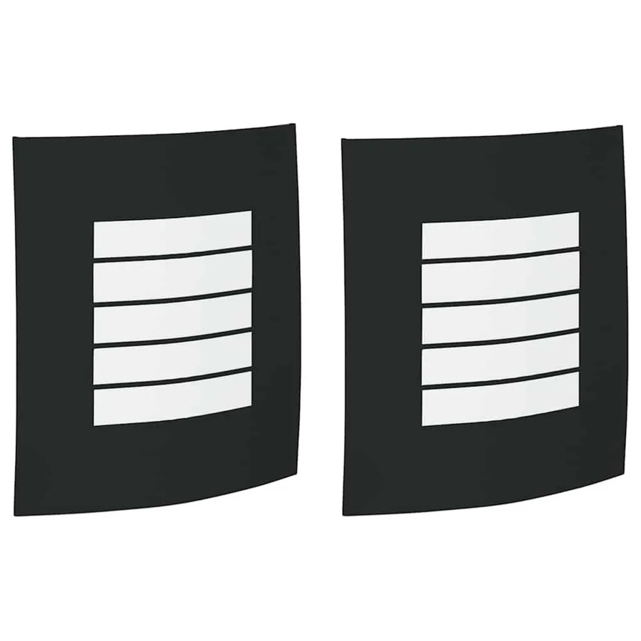vidaXL Außenwandleuchte 2er Set Schwarz modern aus Edelstahl und Kunststoff B/T/H: 23,5 x 9 x 26 cm - Bild 2