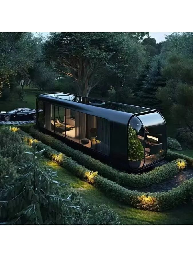 Stilvolles Containerhaus als mobiles Home Office und Outdoor Pod in Stahlkonstruktion - Bild 2