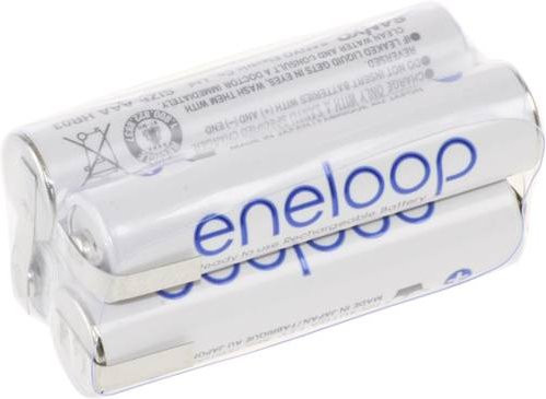 Panasonic eneloop Würfel F2x2 Akkupack 4x Micro AAA NiMH 4.8V 750 mAh mit U-Lötfahne - Bild 1