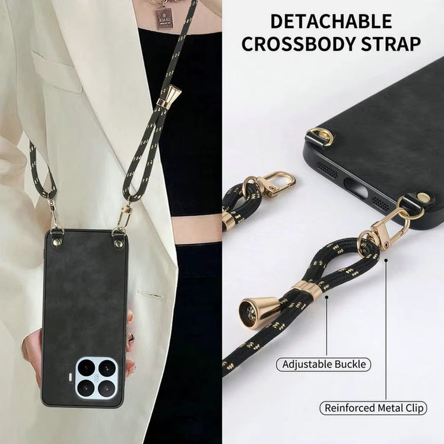 Xiaomi 17T Pro 5G Crossbody Armor Leder-Rückenschale in Braun - Bild 5