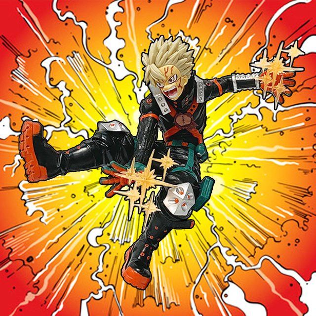 Bandai My Hero Academia Bakugou Katsuki Anime PVC Modell Figur, Multicolor, Höhe: 18 cm - Bild 1