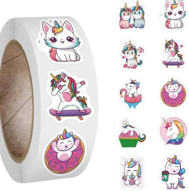 Bunte Tier-Aufkleber im Cartoon-Design für Geschenkverpackungen und Schreibwaren, 100 bis 500 Stück - Bild 1