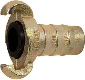 Riegler Klauenkupplung mit Schlauchanschluss aus Messing, LW 10 (3/8"), DN 7, Farbe: Silber - Bild 1